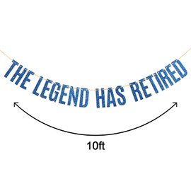 Deloklte The Legend Has Retired Banner - Retirement Party Decorations for Mens Officially Retired - Happy Retirement Bunting Banner Party Supplies, Blue