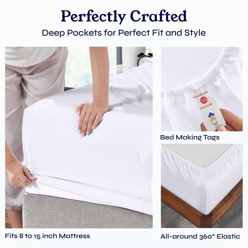 California Design Den Split King Sheets Sets for Adjustable Bed