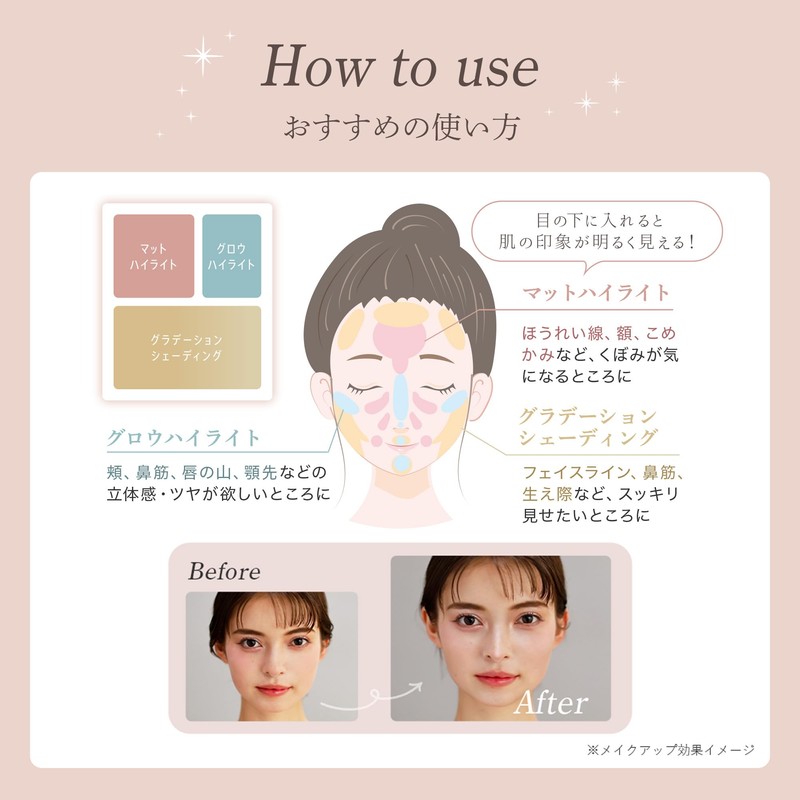 MilleFee Cheat Face Contour Palette (02 Tataka Cool), Highlight, Shade,