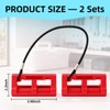 Datanly 2 Sets 4" Red Steer Stop Outboard Steering Locks