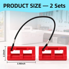 Datanly 2 Sets 4" Red Steer Stop Outboard Steering Locks - Keep Motor in Position When Towing, Easy Install Hydraulic Steering Clip for Safe Boat Trailering & Transport