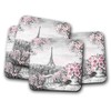 4 Set - Pretty Eiffel Tower Coaster - Paris France