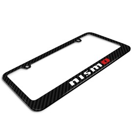iPick Image for - NISMO Real Black Carbon Fiber License Plate Frame - Nissan NISMO