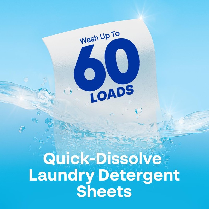 Earth Breeze Laundry Detergent Sheets Fragrance-Free - 60 Loads Eco