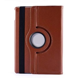 360 Universal Leather Case Cover Flip Stand Wallet Holder for 7 inch to 8 inch 8.5 inch Tablet PC Pad (Brown)