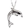 BONSNY Ocean Collection “BLUE” Statement Enamel Alloy Dolphin Necklace Pendant