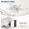 23.6" Ceiling Fan with Lights and Remote, Low Profile Flush