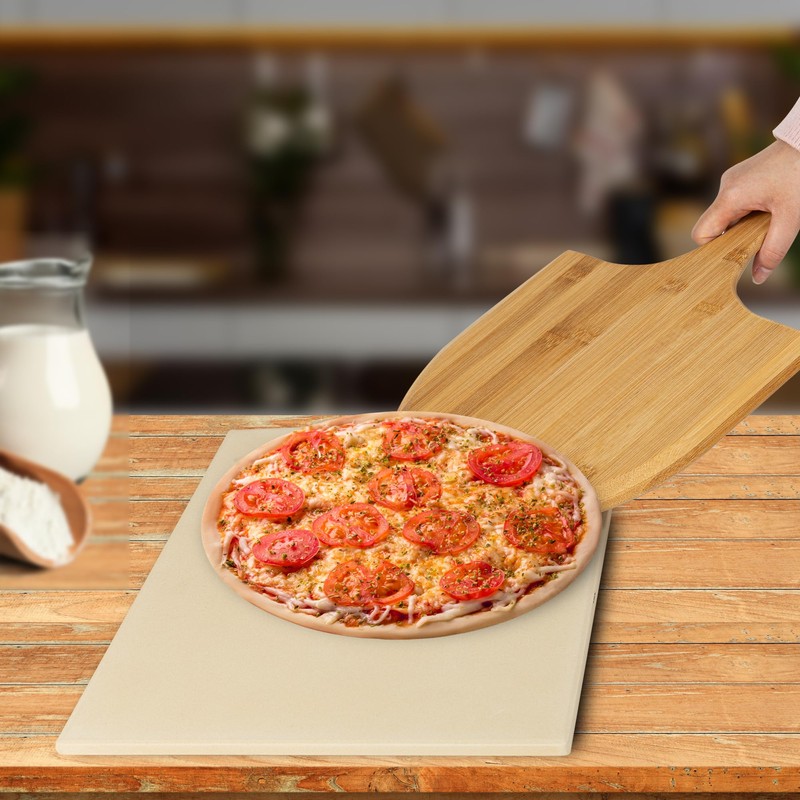 15 x 12 Inch Rectangular Cordierite Pizza Stone for Grill