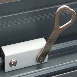 Adjustable Window Lock Device for Enhanced Home Security & Child Safety Stopper Gray 1-Hole 10ea