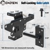 BOODVON Self Locking Gate Latch for Wooden Fence, Heavy Duty
