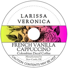 French Vanilla Cappuccino Colombian Decaf Coffee (Single Serve K-Cup Pods) (Gourmet, Naturally Flavored, Whole Coffee Beans) (12 pods, ZIN: 578092)