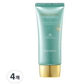 Mizon Cicaluronic Non-Nano Sunblock SPF50+ PA+++, 50ml, 4 pieces / 미즈온 시카루로닉 논나노 선블록 SPF50+ PA+++, 50ml, 4개