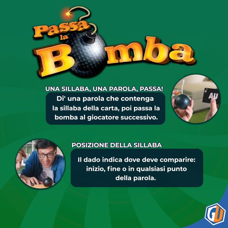Giochi Uniti - Passa la Bomba, Gioco da Tavolo, 12+