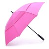 RUMBRELLA Golf Umbrella Windproof Double Canopy UV Umbrella UPF 50+ Auto Open 55IN, Hot Pink