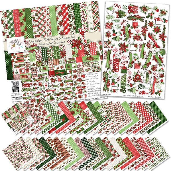 Miss Kate Cuttables Paper & Sticker Kit - December 25th