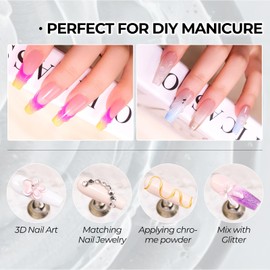 DAGEDA 10ml Solid Builder Gel for Nails, 3D Nail Gel Clear Sculpting Gel for Nail Art, Non-Sticky Hand Nail Glue Embossed DIY Nail Manicure,Nail Art Supplies for Nail Decoration