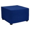 sourcing map Stretch Ottoman Cover Twill Square Ottoman Slipcover with
