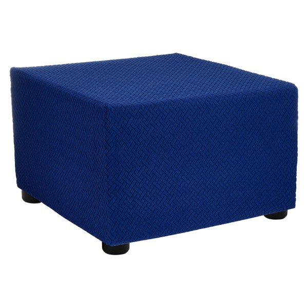 sourcing map Stretch Ottoman Cover Twill Square Ottoman Slipcover with