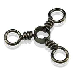 AMYSPORTS Fishing Connector Fish Swivels Tackle 3 Way Fishing Swivel Saltwater Freshwater Fishing Tackle Accessories Crossline Trolling Line Lure Connector 50 pcs 46lbs