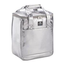 Insulated Waterproof Bottle Cooler Bag Fun Bottle Bag Silver Can Also Be Used as Cool Box, 18 x 13 x 36 cm, 18.5 Litre Volume