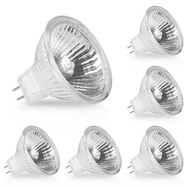 TaFiCo MR16 Halogen Bulbs, Dimmable Halogen Bulbs 12 V 35 W, Dimmable Halogen Reflector Warm White 2800 K, Halogen Spot Spotlight, Halogen Spotlight, Installation Rail Lighting, Pack of 6