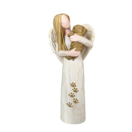 Waifugal Dog Memorial Gifts for Loss of Dog, Pet Memorial Gifts, Resin Angel Statues,Sculpting Angels，Pet Sympathy Gifts，Passed Away Dog Gifts(White