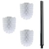Daloual - 3 x Replacement Toilet Brush Head White Diameter