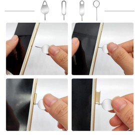 SANTUO 7 Pcs Security Pin Key Release Removal Tool 4 Styles Doorbell Compatible with Nest Doorbel Video Doorbell and Arlo Doorbell, with 1 Key Ring and 2 Doorbell Removal Pins