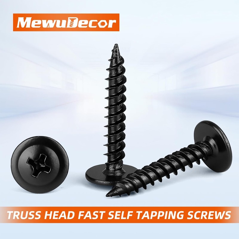 MewuDecor #10 x 3/4" Wood Screws Truss Head Fast Self