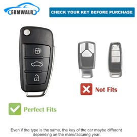 ERMWALR Full Car Key Case, black/grey