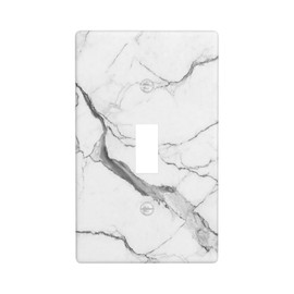 Marble Grey and Black Light Switch Cover Decorative 1 Gang Single Toggle Cover Wall Plate for Home Decor Standard Size 4.5" x 2.76"