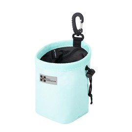 Small Combination Nylon Drawstring Bag with Carabiner, Mint Green (Aqua Green)