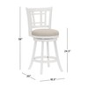 Hillsdale Fairfox 24.5" Wood Swivel Counter Height Stool, White
