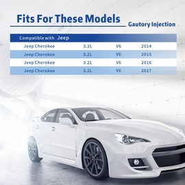 Gautory - Inyectores de combustible compatibles con Jeep Cherokee 2014 2015 2016 2017 3.2L V6 reemplazar 0280158313 04627794AA juego de 6