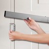 Door Security Bar Barricade Brackets Kit Set Door Stopper Home