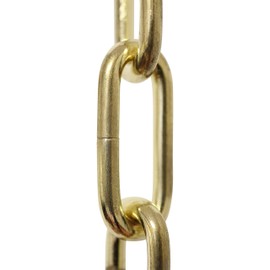 RCH Hardware CH-S59-496-PB-10 Steel Fixture Chain, Polished Brass (10FT)