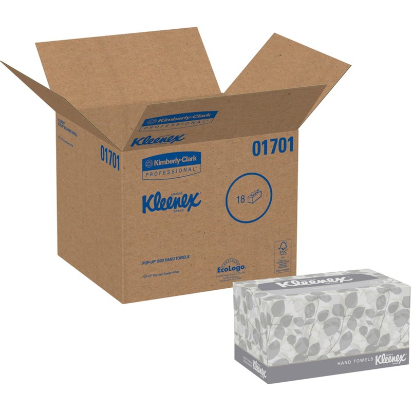 Kimberly-Clark KLEENEX Pop-Up Box Hand Towels, Paper, 9 x 10-1/2,