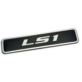 ERPART LS1 Old School Highly Polished Silver Real Aluminum Auto Emblem Badge Nameplate Compatible with Chevy Corvette Camaro Pontiac HSV Opel