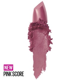 Maybelline Color Sensational Lipstick, Lip Makeup, Cream Finish, Hydrating Lipstick, Nude, Pink, Red, Plum Lip Color, Pink Score, 0.15 oz; (Packaging May Vary)