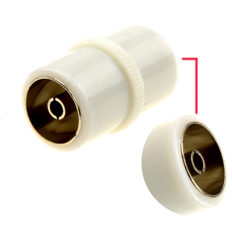 RF COUPLER Coax Female Socket to Socket Joins RF Aerial