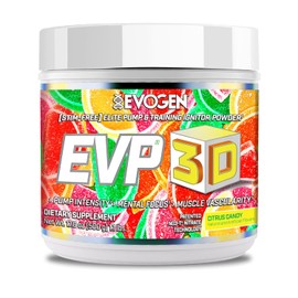 Evogen EVP 3D - Polvo de preentrenamiento sin estimulantes para hombres y mujeres | Preentrenamiento sin azúcar y sin estimulantes con beta alanina y creatina para energía y bombeo | Dulce de cítricos.