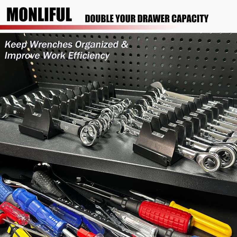 Monliful 48PCS Magnetic Modular Wrench Organizer Wrench Holder - Wrenchs