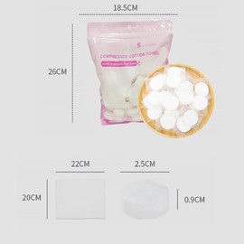 Aoyathrive 50 PCS Thickened Compressed Towel, Disposable Portable Travel Face Towel, Compressed Towel Tablets, Cotton Face Cloth, Travel Hand Water Wipes for Travel, Home, Camping, Hiking, Sport, Beauty Salon