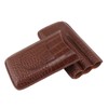 Cigar Holder Case Artificial Leather Portable Durable Elegant 3 Finger