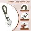 PATIKIL 5 Pcs Hanging Tea Towel Clips, 1.2" Width Braided