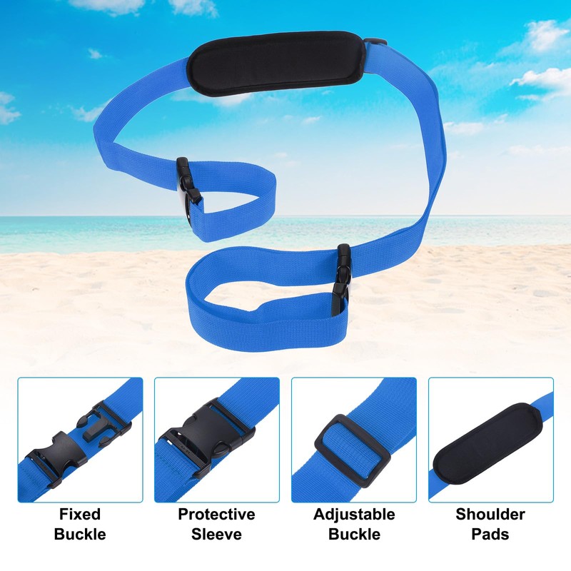 PATIKIL Carrying Beach Chair Straps, 2 Pack Adjustable Beach Chair