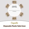 4-Pack White Plastic Table Cloth - 84-Inch Round Disposable Tablecloth