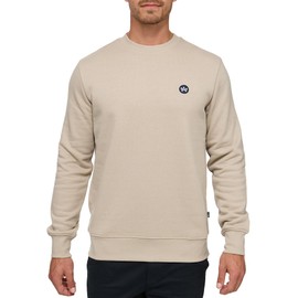 KRONSTADT Men's KSLars Organic Cotton Blend Sweatshirt | Men's Sweater Pullover for Men, Chinchilla