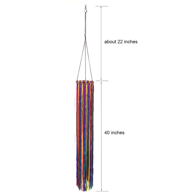 Satin Ribbon Windsock Streamer, Outdoor Decorations for Your Patio, Garden,