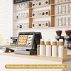 Sawjut Wood Cup Lid Organizer 4 Compartments with Adjustable Dividers